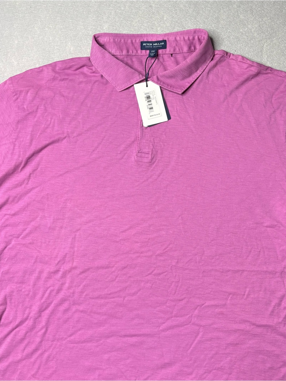 Peter Millar Crown Crafted Polo Mens XXL Pink NWT $135 MSRP Shirt Flaw